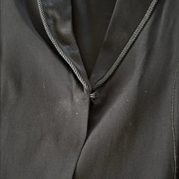 Vintage Women's Black Satin-Trim Blazer Jacket - Picture 8 of 11